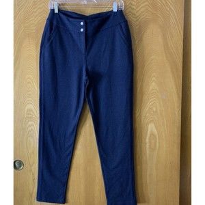 Soft Surroundings Elastic Waist Stretchy Pants Navy Blue Size Small NWOT 27486